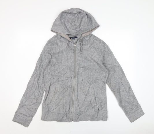Womens UK Size 10 Maine Grey Full Zip Jumper