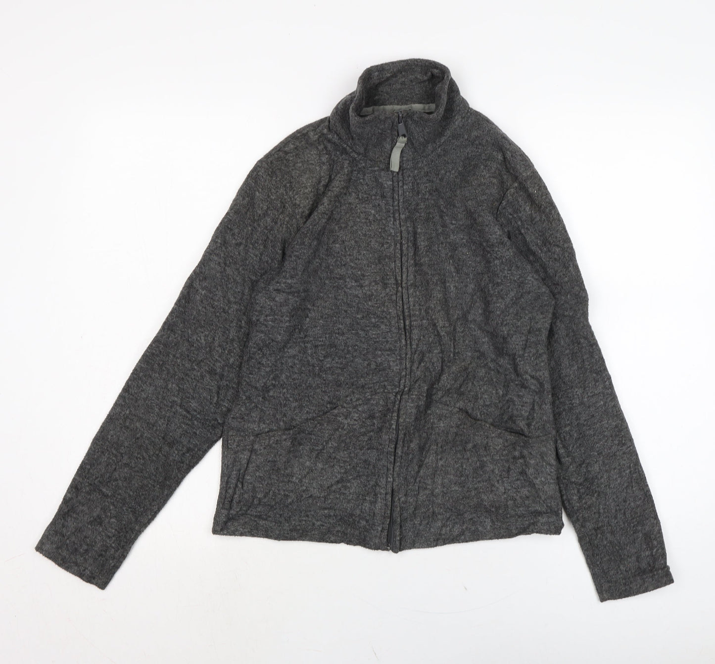 Womens UK Size 10 Marks and Spencer Grey Full Zip Jumper