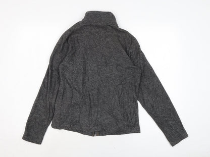 Womens UK Size 10 Marks and Spencer Grey Full Zip Jumper