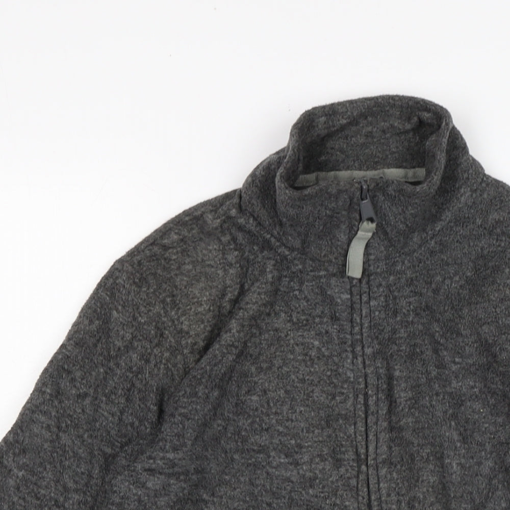 Womens UK Size 10 Marks and Spencer Grey Full Zip Jumper