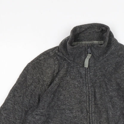 Womens UK Size 10 Marks and Spencer Grey Full Zip Jumper