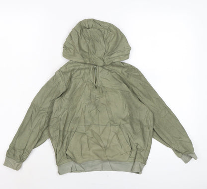 Marks & Spencer Boys Green Polyester Pullover Hoodie Size 7-8 Years