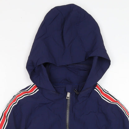 ENERGIERS Boys Blue Anorak Coat Size 8 Years Zip