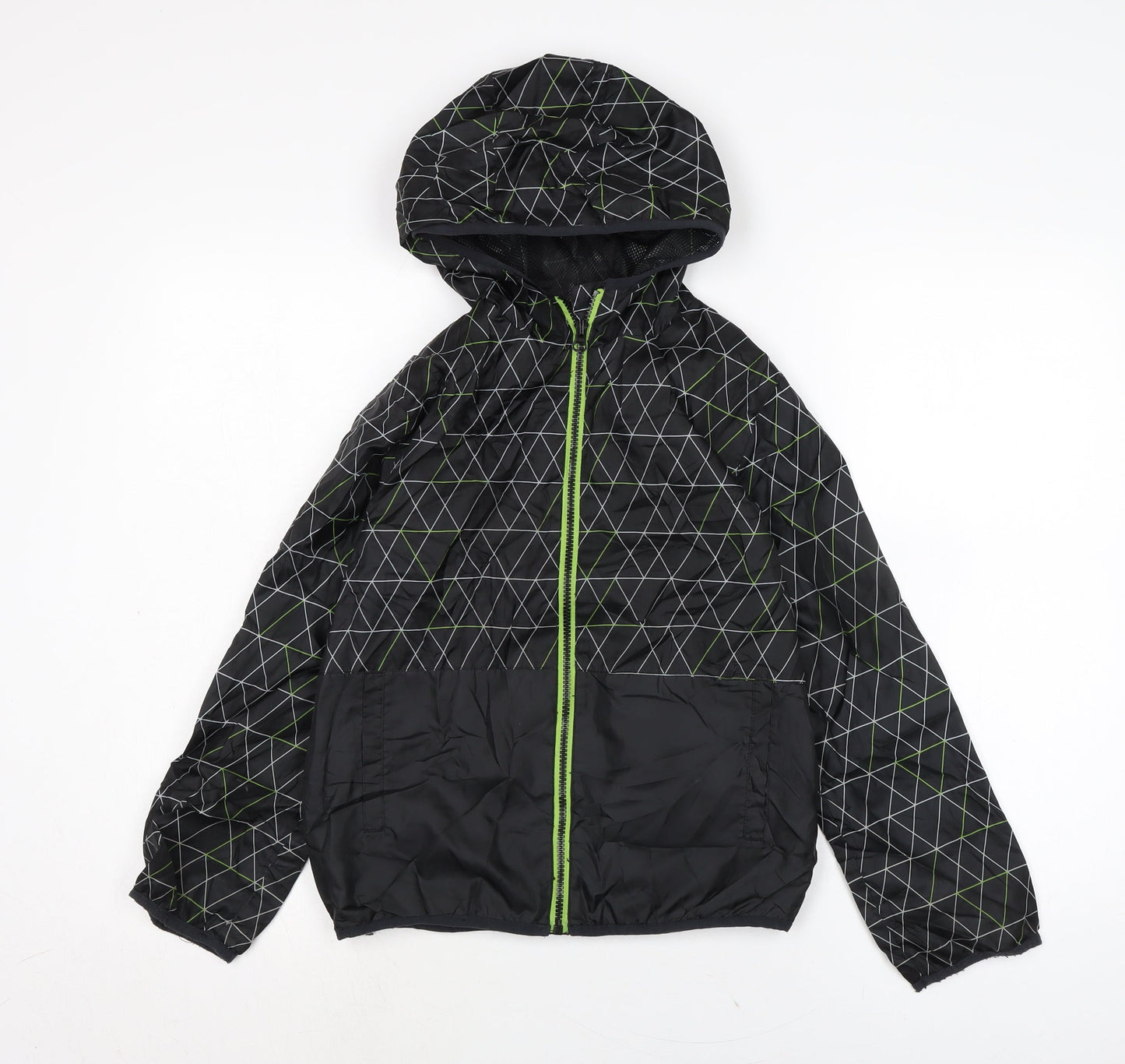 Urban Outwear Boys Black Rain Coat Coat Size 9-10 Years Zip
