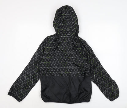 Urban Outwear Boys Black Rain Coat Coat Size 9-10 Years Zip