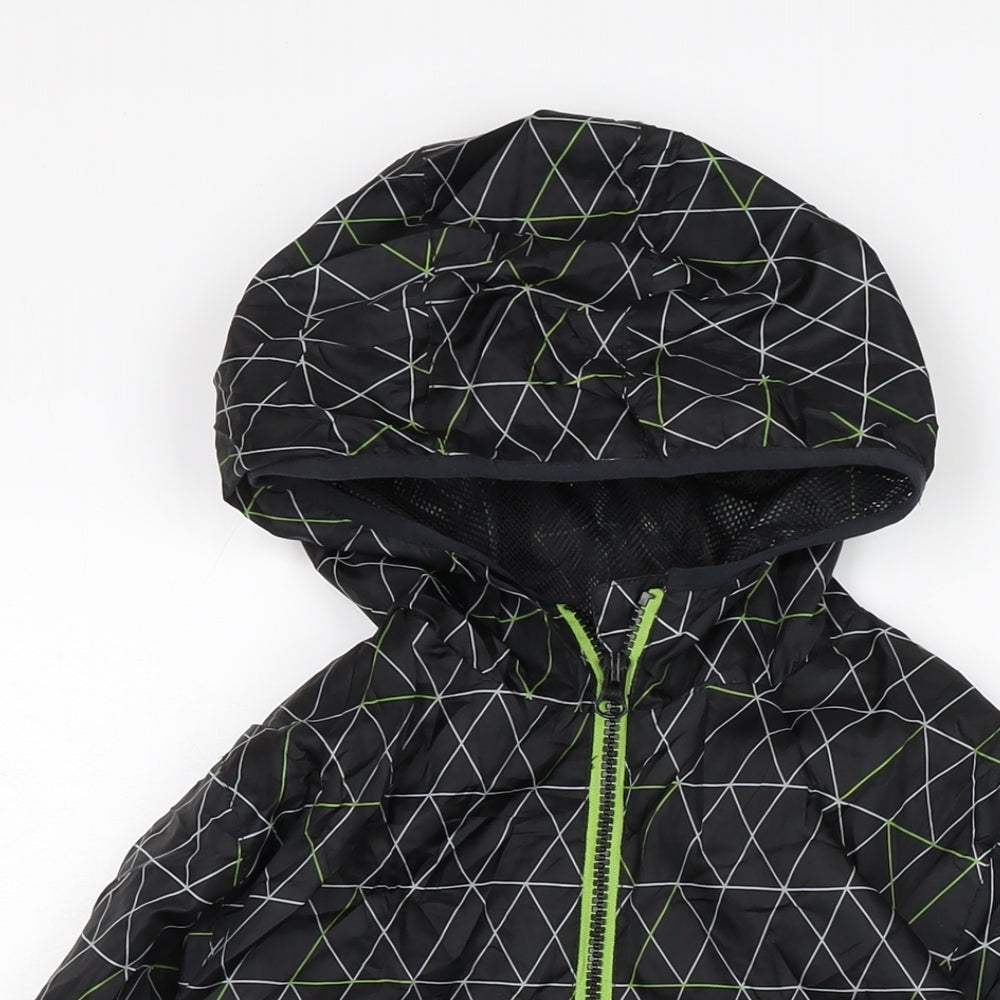 Urban Outwear Boys Black Rain Coat Coat Size 9-10 Years Zip