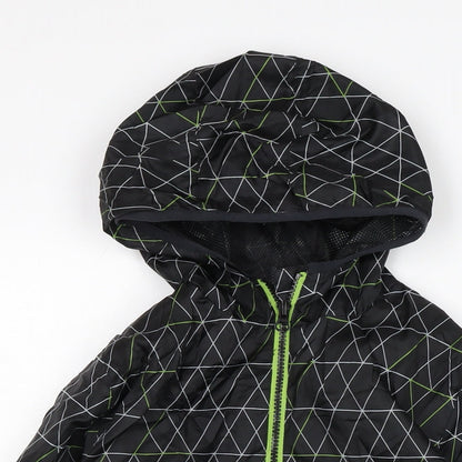 Urban Outwear Boys Black Rain Coat Coat Size 9-10 Years Zip