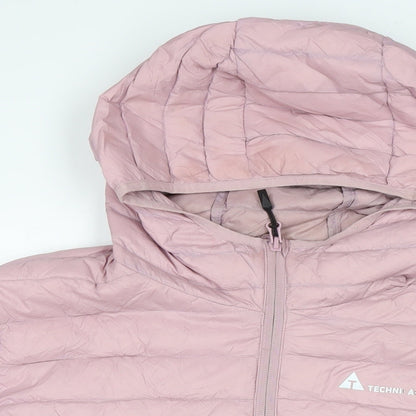 Technicals Womens Pink Quilted Jacket Size 14 Zip