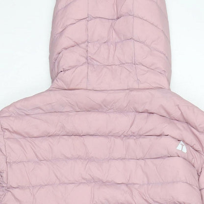 Technicals Womens Pink Quilted Jacket Size 14 Zip