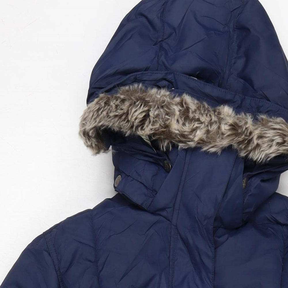 Sexe Womens Blue Parka Coat Size L Zip