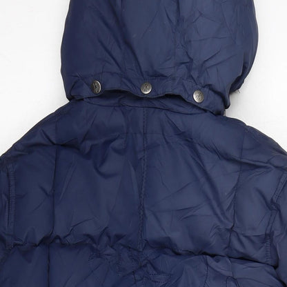 Sexe Womens Blue Parka Coat Size L Zip