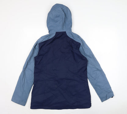 DECATHLON Girls Blue Anorak Coat Size 13-14 Years Zip