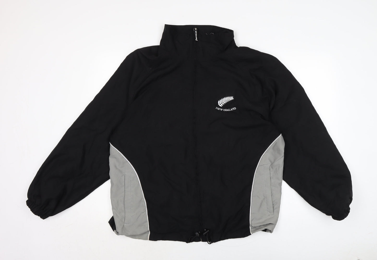 Mens UK Size L New Zealand Black Bomber Jacket