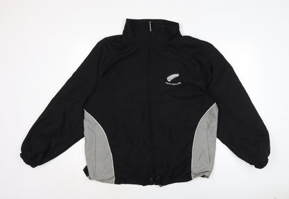 Mens UK Size L New Zealand Black Bomber Jacket