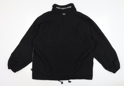 Mens UK Size L New Zealand Black Bomber Jacket