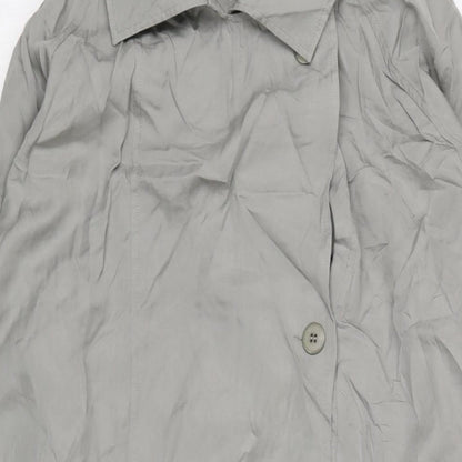 Masita Womens Grey Overcoat Coat Size L Button