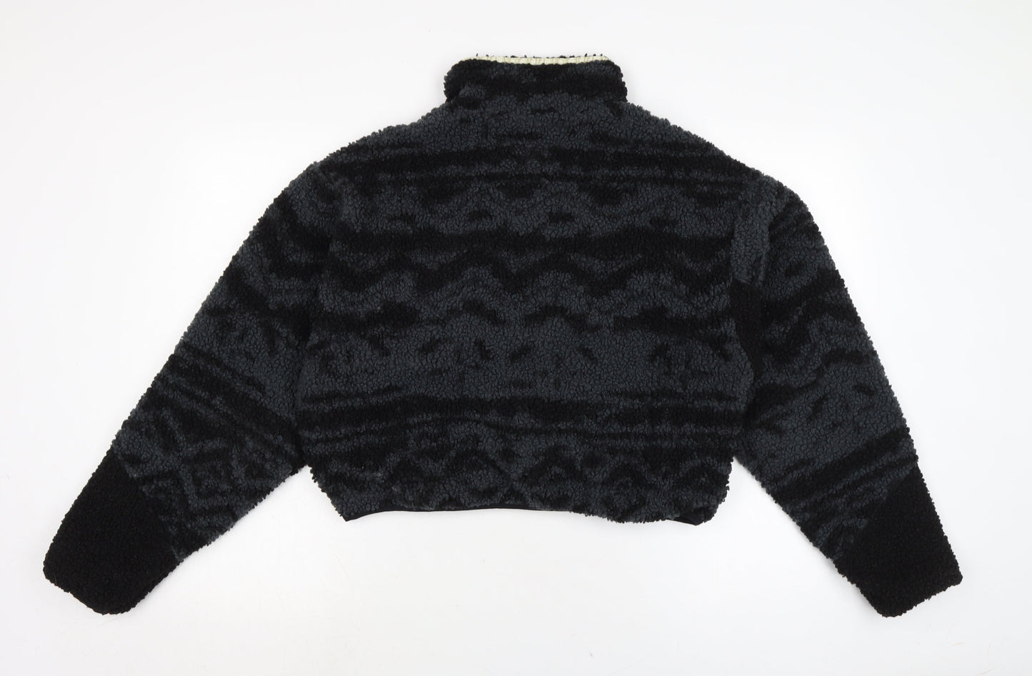 Reebok Womens Black Polyester Pullover Sweatshirt Size XS