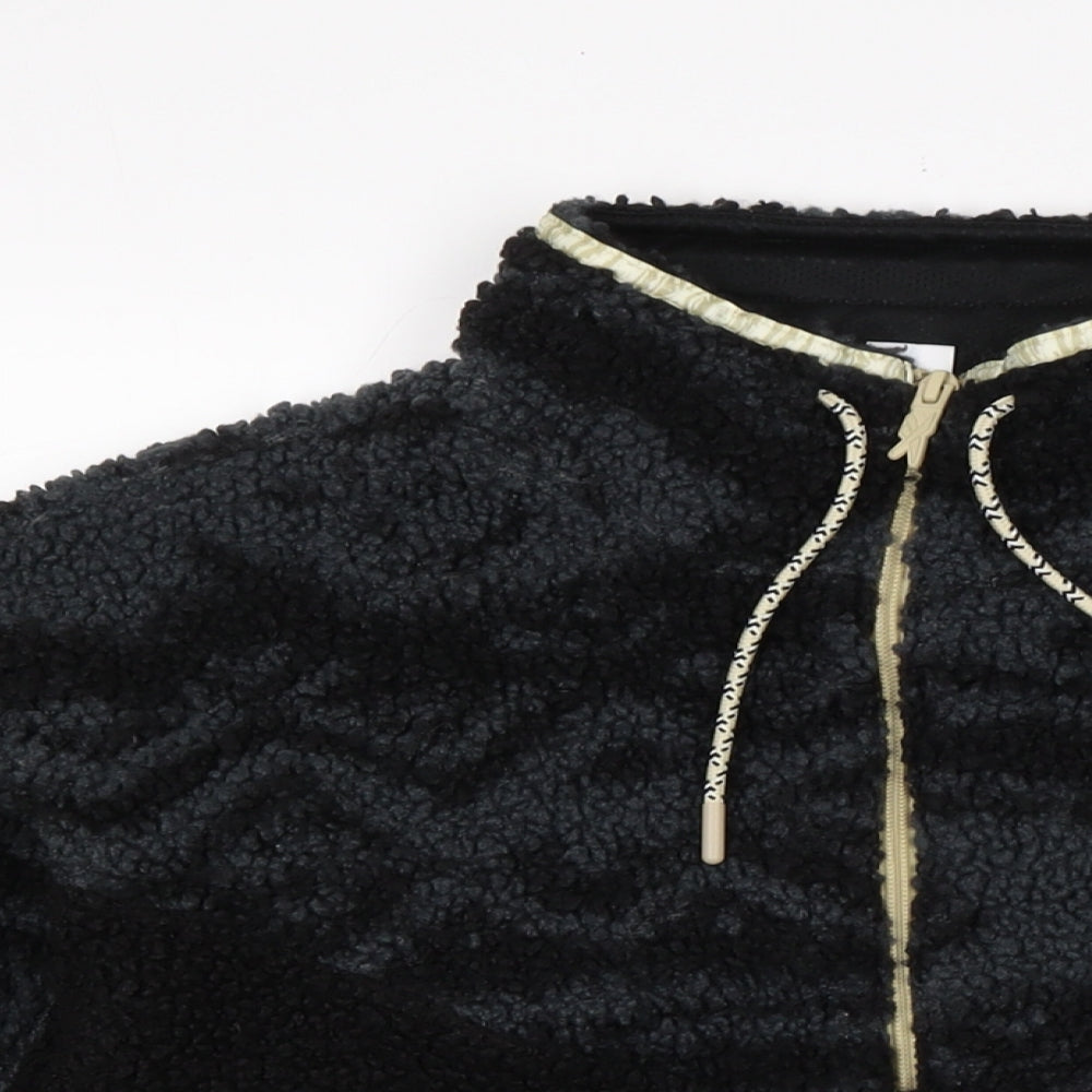 Reebok Womens Black Polyester Pullover Sweatshirt Size XS