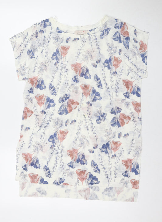 Womens UK Size 14 Per Una White Tunic T-Shirt