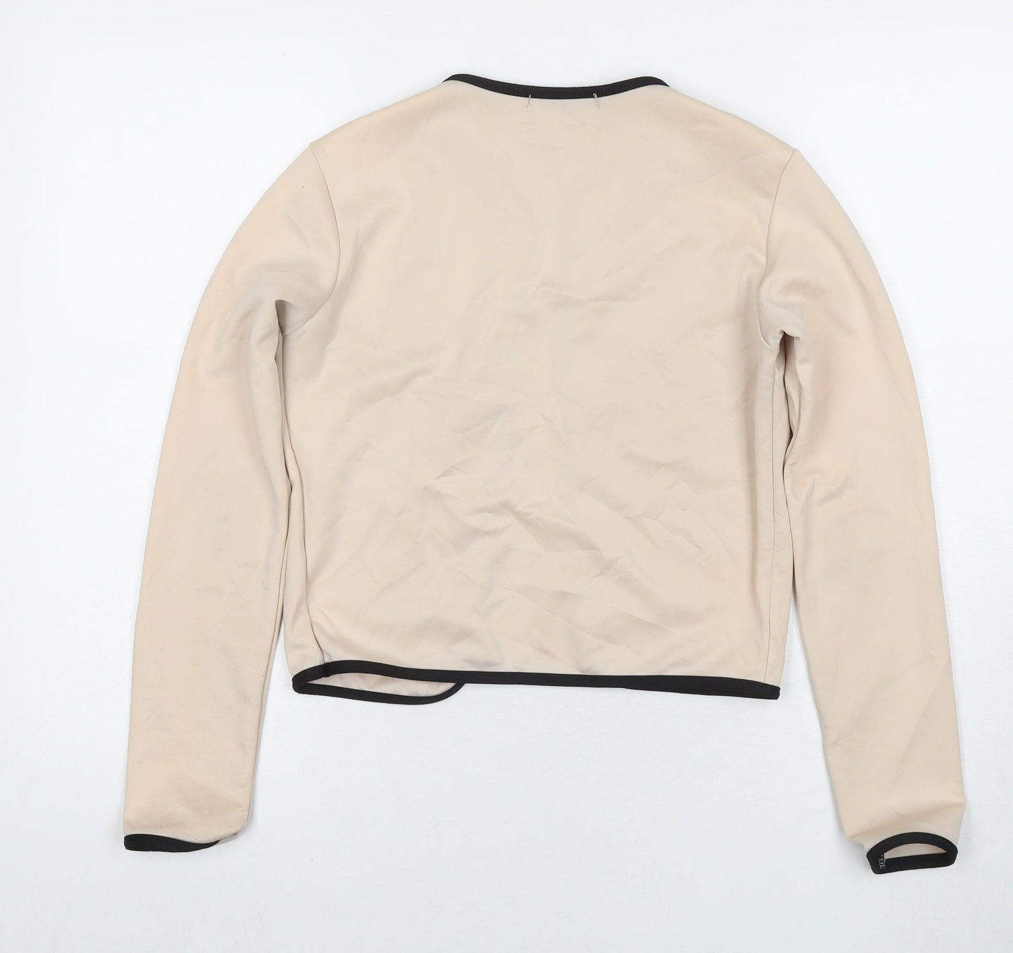 Boohoo Womens Beige Polyester Kimono Blouse Size 8 V-Neck