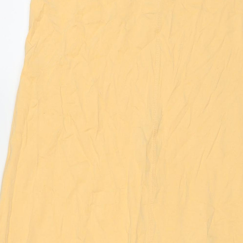 NEXT Womens Orange Cotton Tank Dress Size 12 Round Neck Pullover