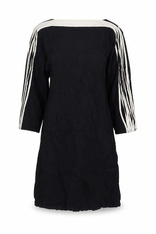 Jesire Womens Black Viscose A-Line Size 6 Boat Neck Zip