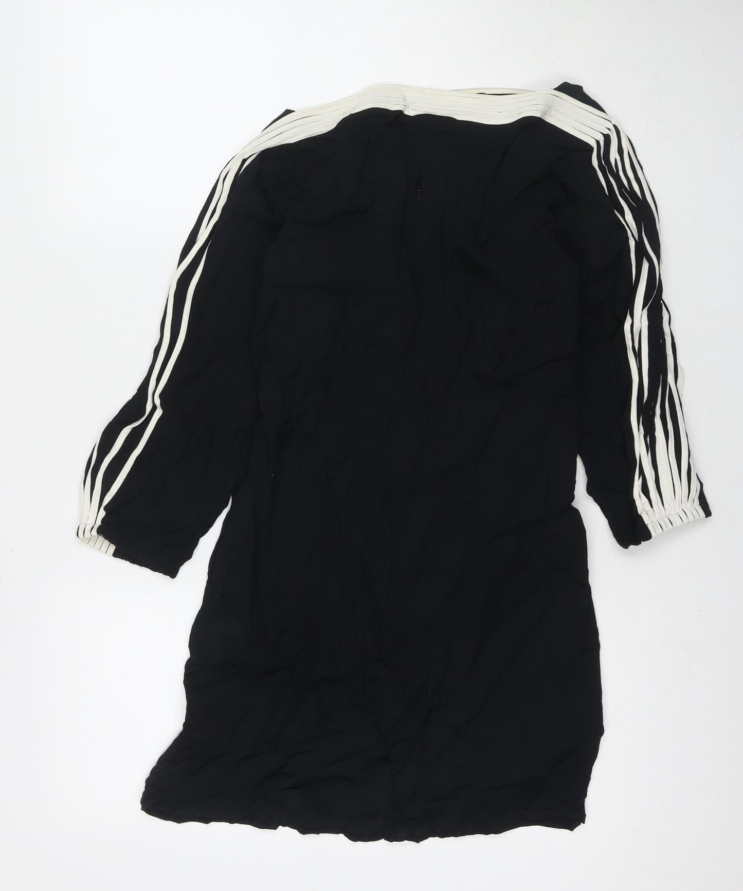 Jesire Womens Black Viscose A-Line Size 6 Boat Neck Zip