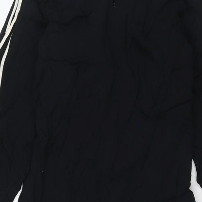 Jesire Womens Black Viscose A-Line Size 6 Boat Neck Zip