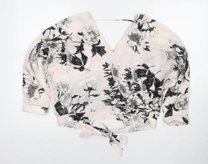 Womens UK Size 10 River Island Multicoloured Basic Blouse