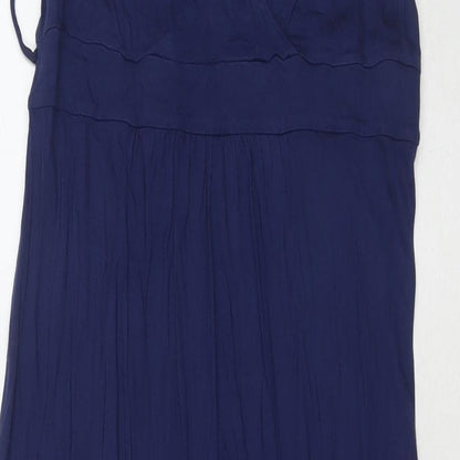 Dorothy Perkins Womens Blue Viscose A-Line Size 12 Scoop Neck Pullover