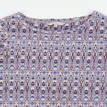 Womens UK Size 8 Debenhams Blue Basic Blouse