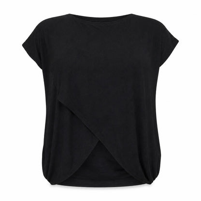 Marks & Spencer Womens Black Polyamide Basic Blouse Size 24 V-Neck