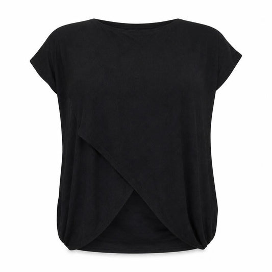 Marks & Spencer Womens Black Polyamide Basic Blouse Size 24 V-Neck