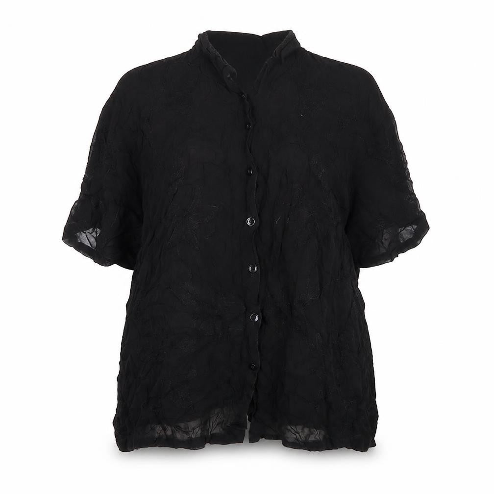 Womens UK Size 26 Ann Harvey Black Basic Button-Up