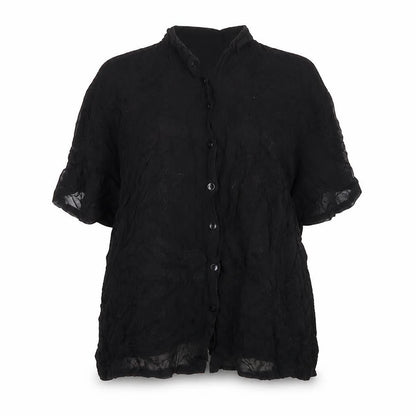 Womens UK Size 26 Ann Harvey Black Basic Button-Up
