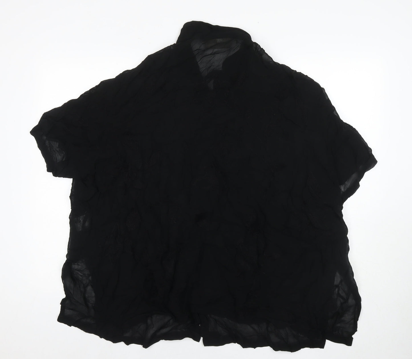 Womens UK Size 26 Ann Harvey Black Basic Button-Up