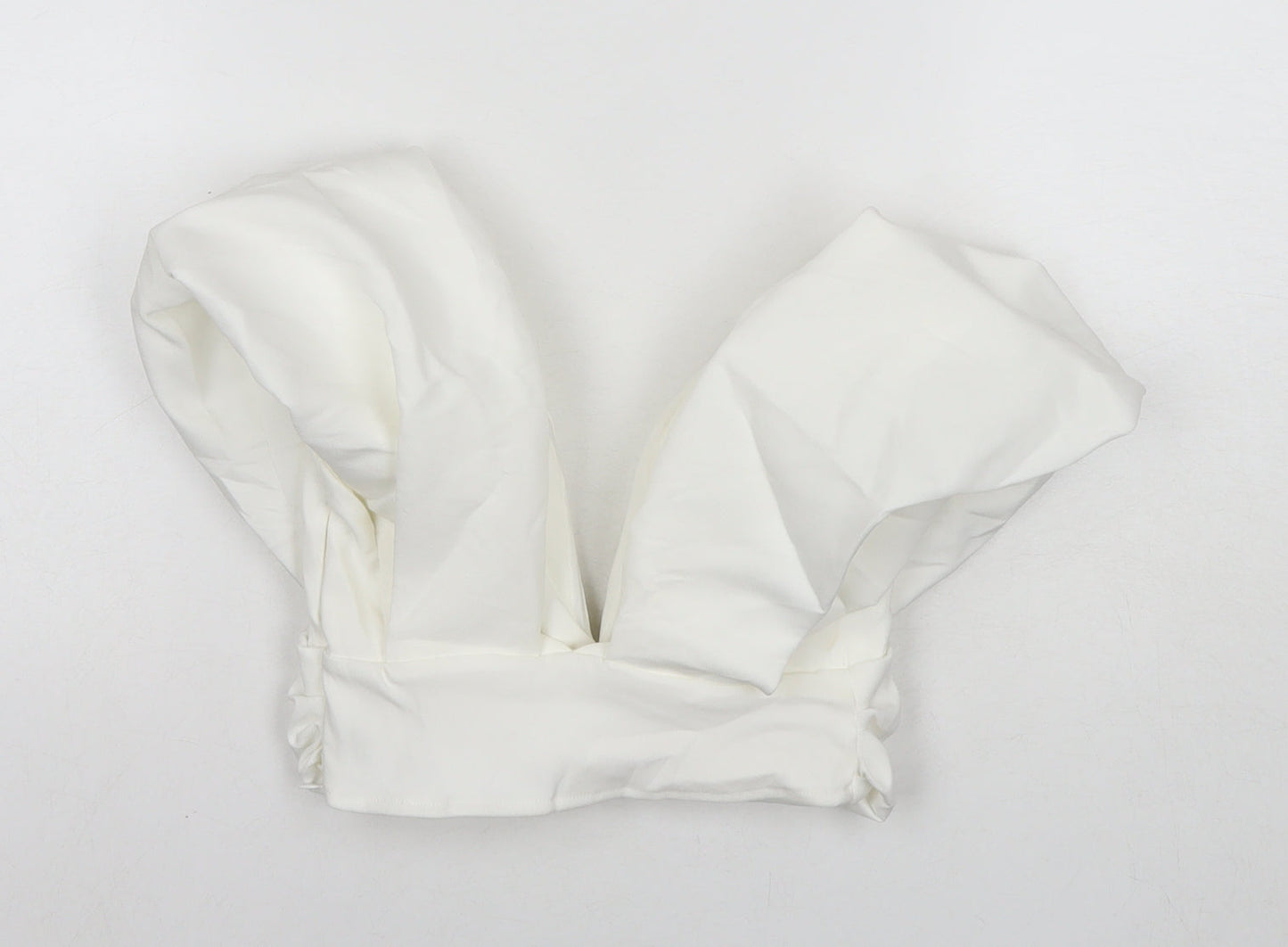 Womens UK Size 4 Zara White Cropped Blouse
