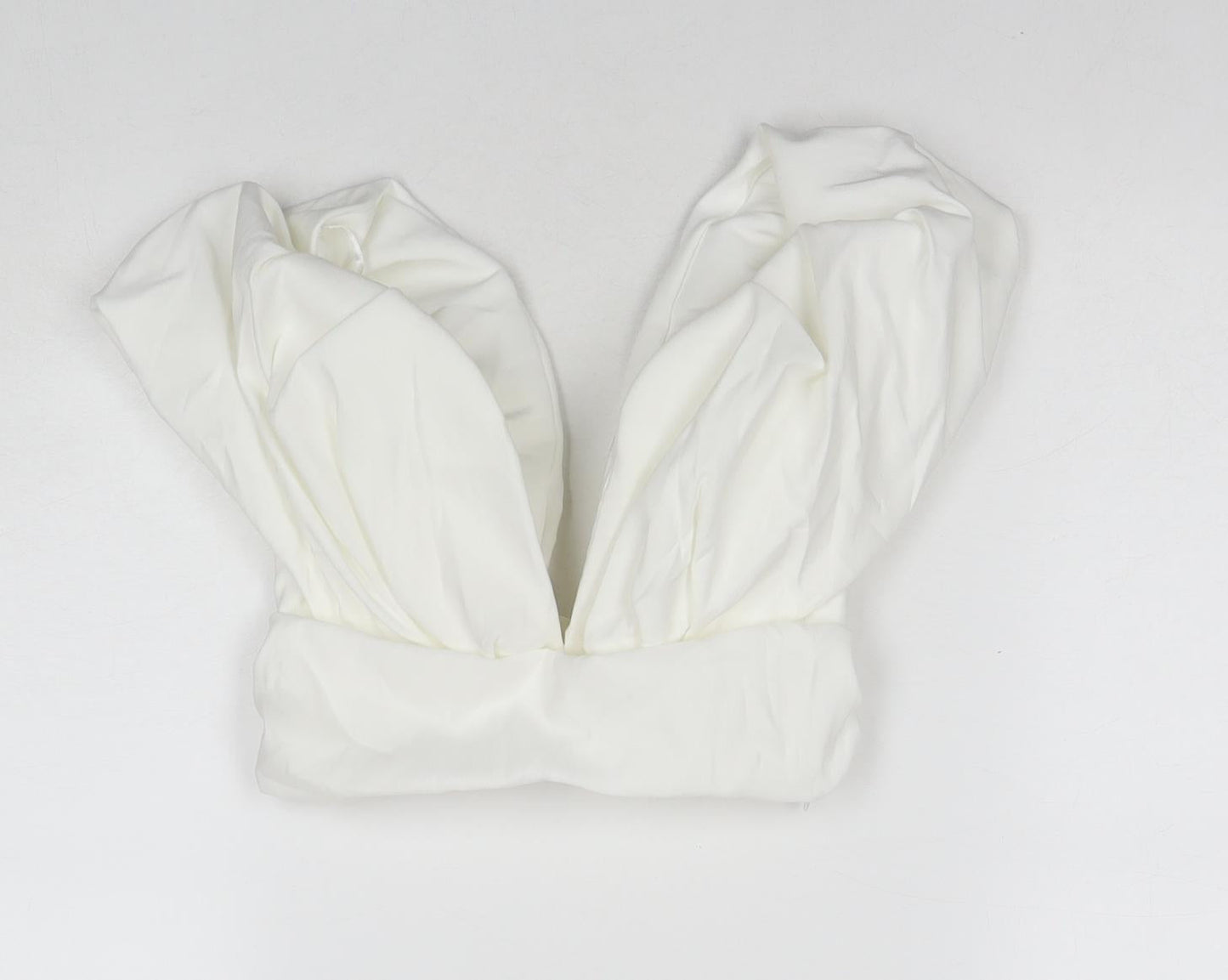Womens UK Size 4 Zara White Cropped Blouse