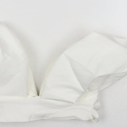 Womens UK Size 4 Zara White Cropped Blouse