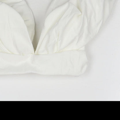 Womens UK Size 4 Zara White Cropped Blouse