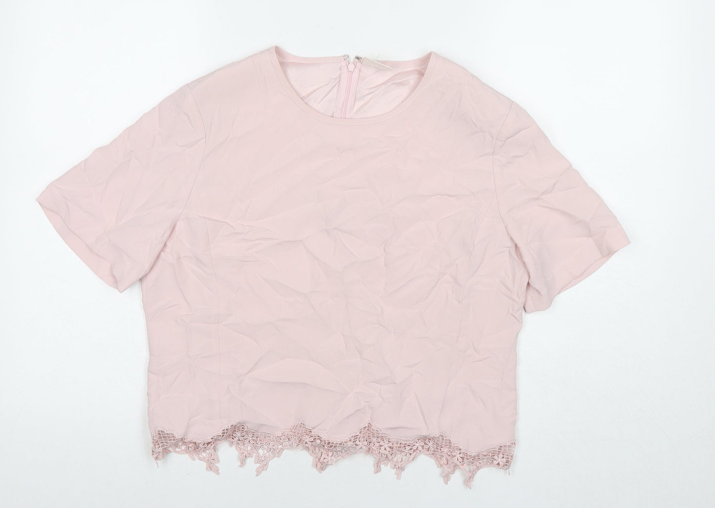 Womens UK Size 14 Country Casuals Pink Basic Blouse