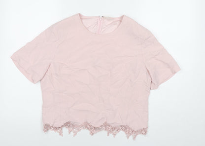Womens UK Size 14 Country Casuals Pink Basic Blouse