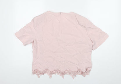 Womens UK Size 14 Country Casuals Pink Basic Blouse