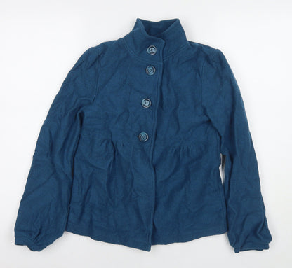 Womens UK Size 8 Debenhams Blue Overcoat