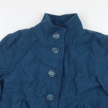 Womens UK Size 8 Debenhams Blue Overcoat