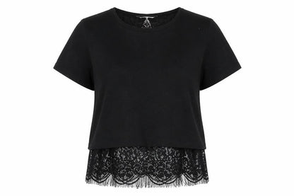 Womens UK Size 10 Miss Selfridge Black Basic T-Shirt