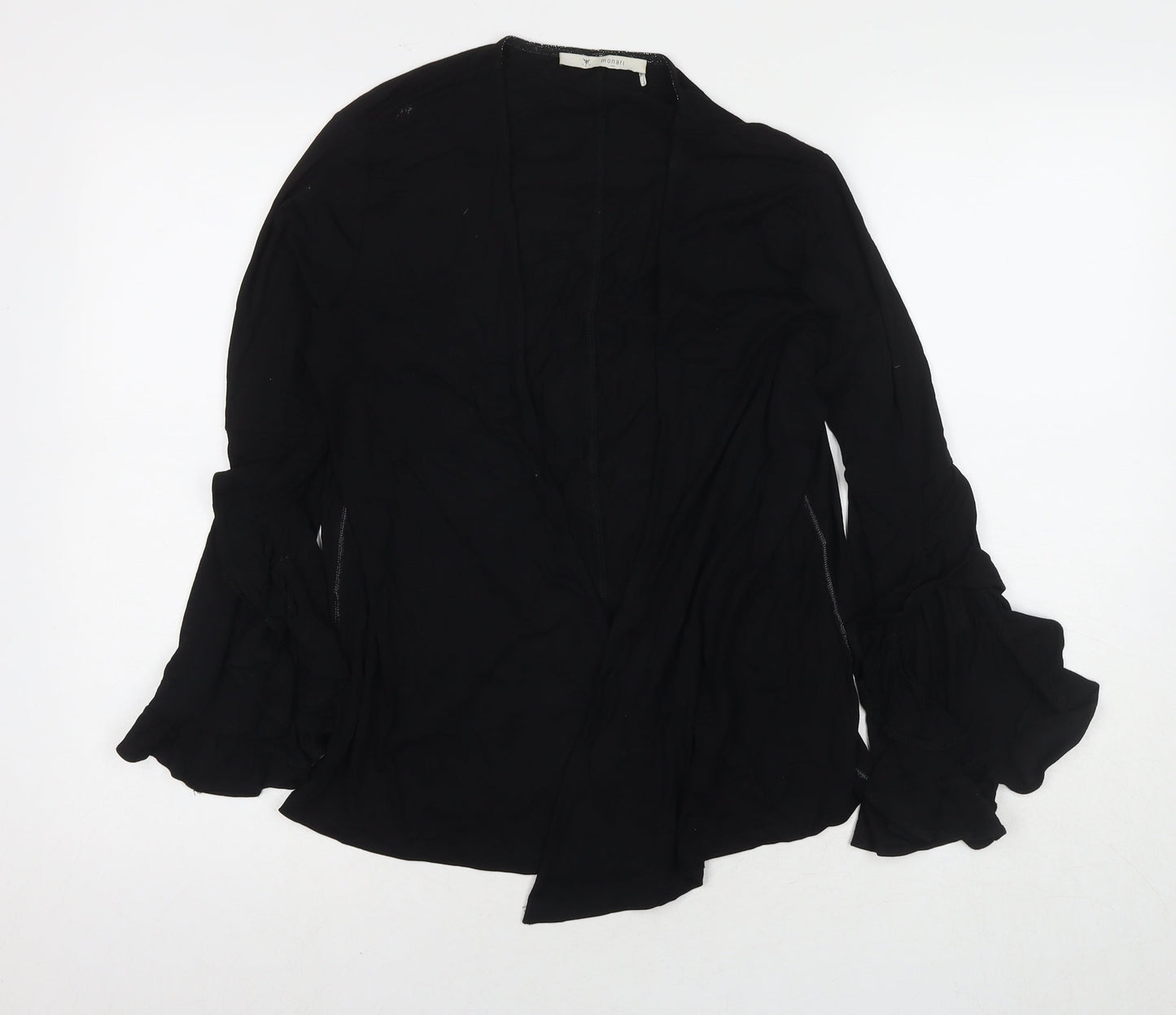Womens UK Size 12 monari Black Kimono Blouse