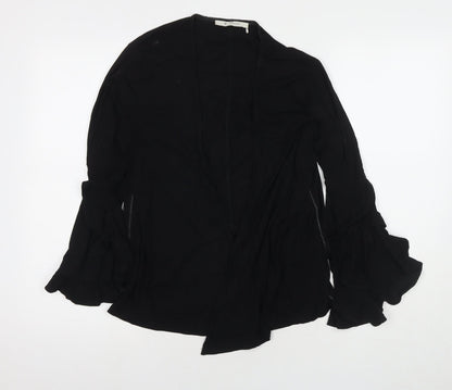 Womens UK Size 12 monari Black Kimono Blouse