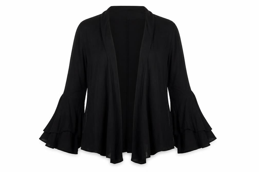 Womens UK Size 12 monari Black Kimono Blouse