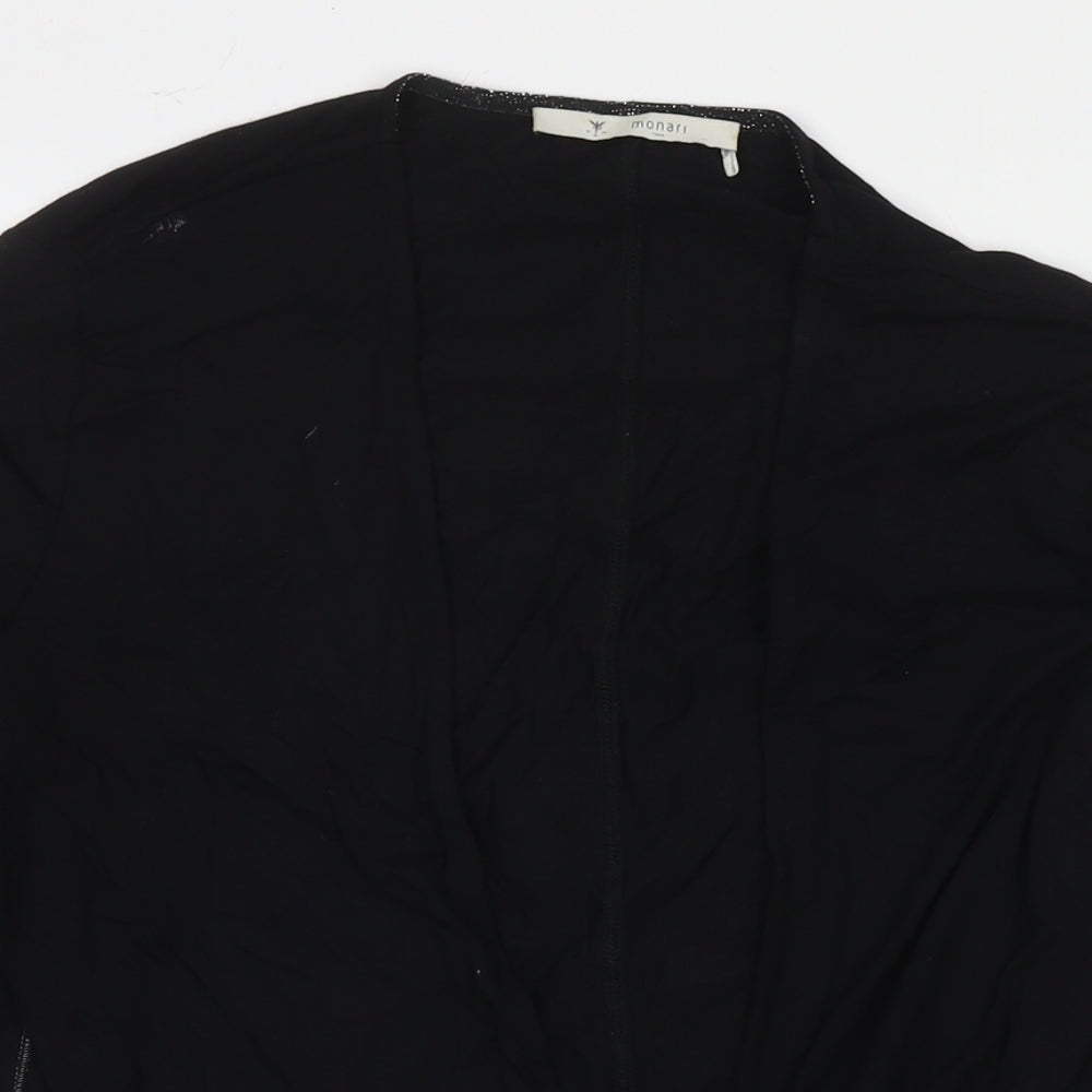 Womens UK Size 12 monari Black Kimono Blouse